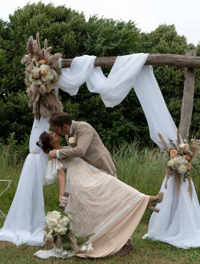 bruiloft bos fotoshoot