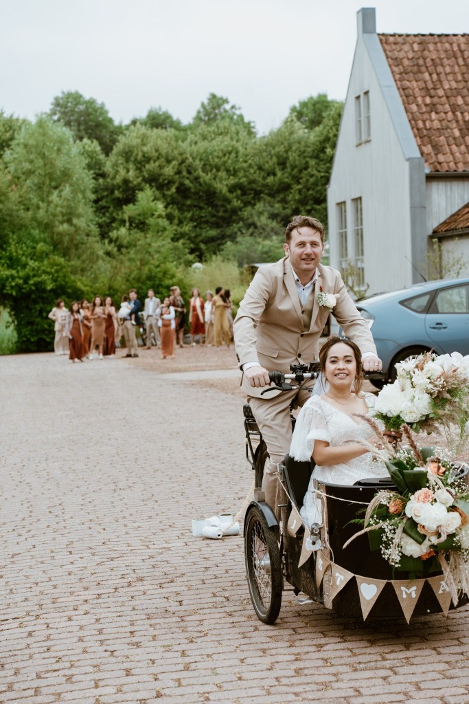 bruiloft bos fotoshoot