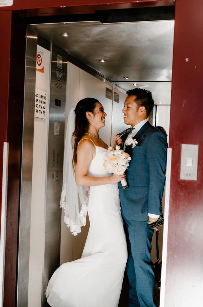 bruiloft lift fotoshoot