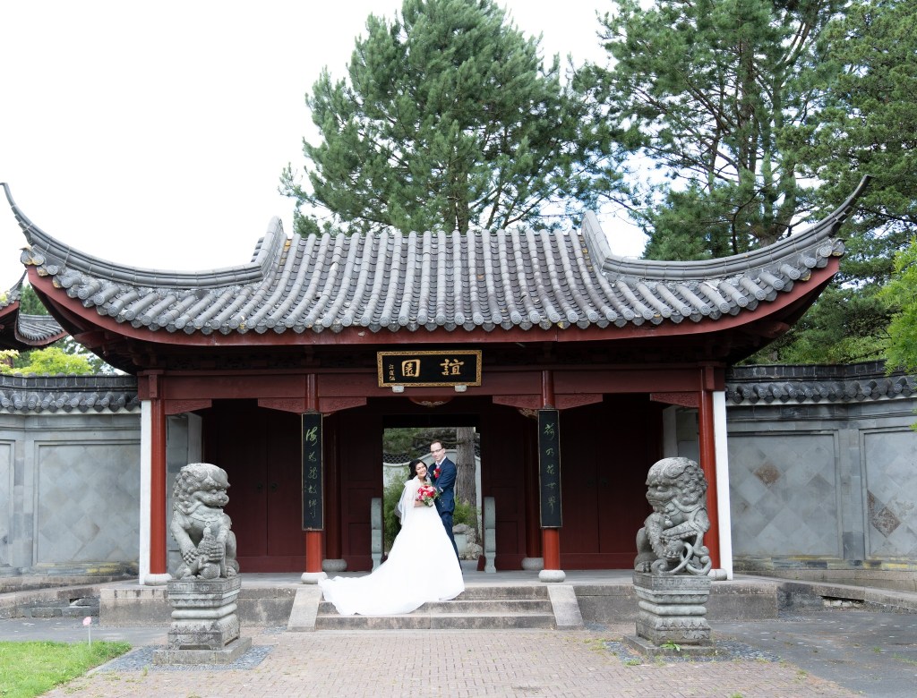 bruiloft tuin fotoshoot