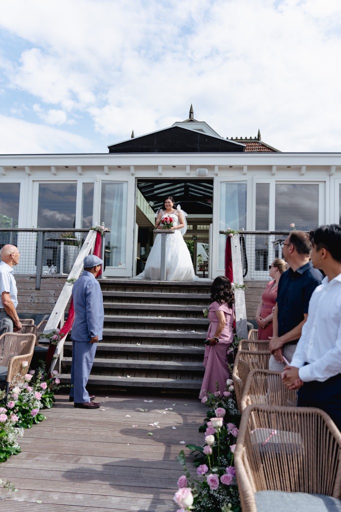 bruiloft water fotoshoot